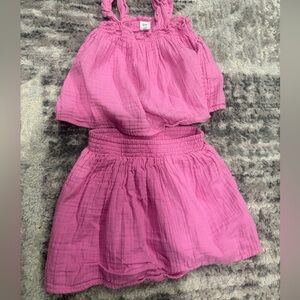 Toddler Girl Gap pink set sleeveless top and skirt Size 3 years Preowned
